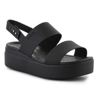 Czarne Guma Buty Damskie Sandały Crocs r.38