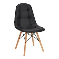 4Rico Škandinávska stolička QS-185 eco koža čierna