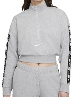 Damska szara bluza sportowa krótka NIKE r. L crop