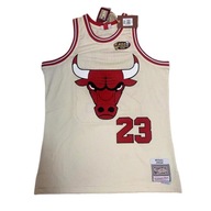 Chicago Bulls 23# Michael Jordan Cream Chainstitch Swingman Jersey