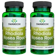 2x Swanson Rhodiola Rosea 400 mg Nervy 100 kaps