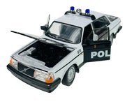 WELLY VOLVO 240 GL NÓRSKA POLÍCIA 1:24 NOVÝ