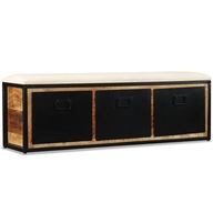 vidaXL Úložná lavica, 3 zásuvky, mangovníkové drevo, 120x30x40 cm, 244