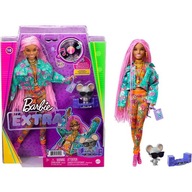OUTLET Mattel Barbie Lalka Extra Warkoczyki + Akcesoria