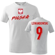 Koszulka kibica POLSKA Polski męska L piłkarska Lewandowski kibicowska