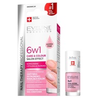 Eveline 6w1 Care Colour odżywka do paznokci Shimmer Pink 5ml