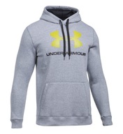BLUZA UNDER ARMOUR RIVAL FLEECE FITTED GRAPHIC HOODIE MEN GRAY M