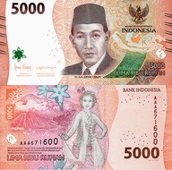 Indonezja 2022 - 5000 rupiah - Pick 164 UNC