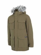 4F Kurtka chłopięca, parka z kapturem HJZ22-JKUM001-43S r. 164