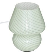 LAMPKA STOŁOWA LAMPA SZKLANA ZIELONA Ø 15 cm MINI LAMPKA NA KOMODĘ