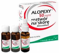 Alopexy 0,05g/ml na porost włosów łysienie 3x60 ml
