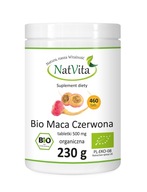 Maca BIO Czerwona Certyfikowana Ekologiczna Prostata 500mg 460 Kaps NatVita