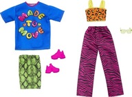 Mattel Barbie Ubranka + akcesoria 2pak Top i spodnie + Tshirt i spódniczka