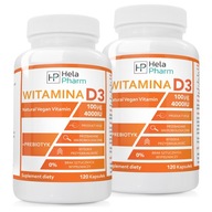Vitamín D3 4000IU 100µg + PREBIOTIKUM VEGE 240 kap.