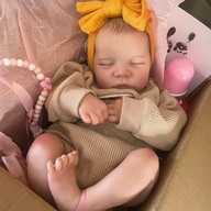 Reborn Baby Silicone bábika 48cm Látkové telo
