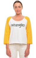 WRANGLER bluzka yellow RAGLAN CROP LS TEE _ S