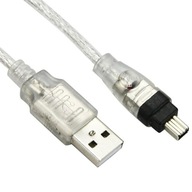 USB kábel samec na konektor Firewire pre mini 4-pin