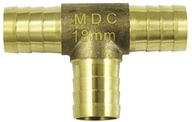 MDC T-kus mosadz 18mm hadica palivo olej voda hadička mosadzná spojka