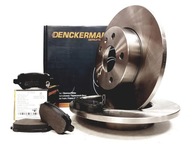 2× Denckermann B130134 Brzdový kotúč + Denckermann B110576 Sada brzdových doštičiek, kotúčové brzdy