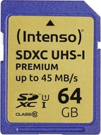 B1691 Intenso Micro SDXC Karta Pamięci 64GB Czarny