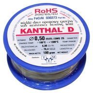 Odporový drôt KANTHAL D ⌀ 0,50mm Hmotnosť: 100g