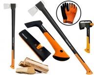 ZESTAW FISKARS 3w1: Siekiera X27 + X7 + Ostrzałka