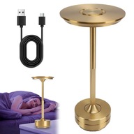 ÉRINTŐKÉPERNYŐS ASZTALI LÁMPA ARANY, 3 FÉNYSZÍN, USB TÖLTÉS 2600MAH