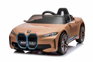 Autko BMW i4 na akumulator dla dzieci Złoty + Wolny Start + EVA + Ekoskóra