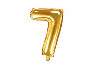 Fóliový balón číslica 7 zlatá 35cm 1ks FB10M-7-019