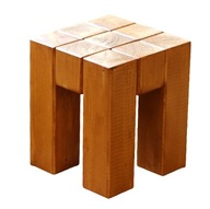 Bardzo masywny stołek lite drewno zydel 30x30x36 cm Polski producent