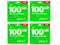 4x Karta startowa PLUS PL Internet 5PLN/6GB