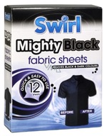 Swirl Mighty Black Čierna bielizeň obrúsky do práčky 12 kusov