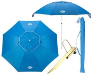Veľký Plážový Dáždnik Turistický Záhradný Skladací UV Filter + Držiak