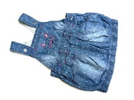 COOL CLUB sukienka szelki bombka jeansowa kotek 68