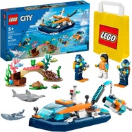 LEGO City 60377 Łódź Statek z dźwigiem dla nurków + Łódka podwodna