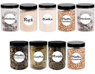 MŰANYAG ÉTELTÁROLÓ EDÉNY 1L 9 DB + CÍMKÉK