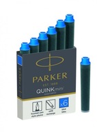 PARKER MINI NABOJE DO PIÓR PARKER NIEBIESKIE 6 Szt