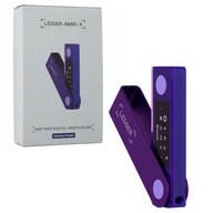 Ledger Nano X bezpieczny portfel kryptowalut BTC ETH Bluetooth Purple
