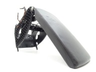 armrest central TUNELU black leather SKODA SUPERB III 3V0864207