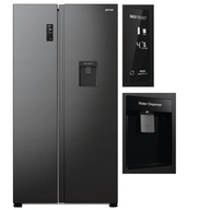 Lodówka SBS Gorenje Dystrybutor Kostkarka No Frost A++ Czarna 550l