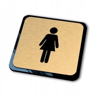zlatá informačná tabuľa gravír pani WC