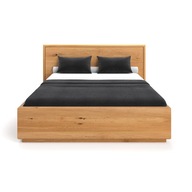 DSI-meble Dlhá dubová posteľ VALOR 200x220 long s prepravkou
