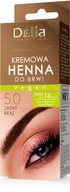 DELIA !NOVÁ FARBA! Vegánska henna na obočie krémová, 15ml, SVETLO HNEDÁ 5.0