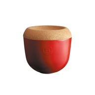 Emile Henry ceramiczny pojemnik na czosnek RED