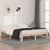 vidaXL Rama łóżka z litego drewna sosnowego, 140 x 190 cm, 810345