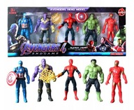 AVENGERS FIGURKI 5 SZT ZESTAW HULK IRON SPIDERMAN THANOS KAPITAN AMERYKA