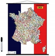 Mapa ścienna Kodowo-Drogowa Francji 160x120cm Aktualna 2024