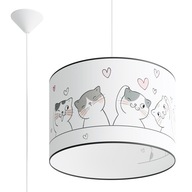 Lampa wisząca CAT 40 abażur koty dla dziewczynki