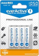 Baterie 4 x R03/AAA everActive 1050 mAh Ni-MH