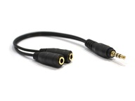 KABEL ADAPTER 2 X MINI JACK SPLITTER AUDIO 3 PIN